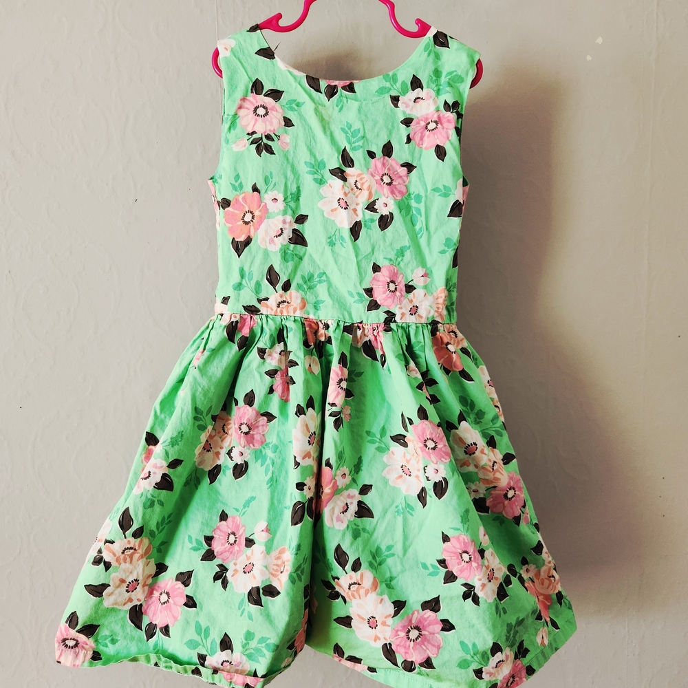 Carter's 7yr Green Floral Kids Dress